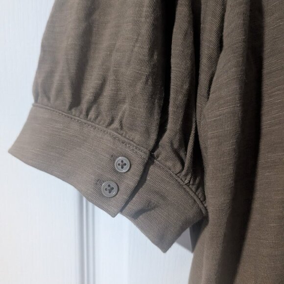 Gap | Puff-Sleeve Shirt In Dried Moss Green - Picture 9 of 9